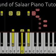 Sound Of Salaar Piano Cover BGM Salaar Ravi Basrur Prabhas Piano Glise Tutorial Series