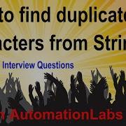 Important Interview Question How To Print Count Of Duplicate Characters From String Hackerrank
