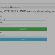 Sending OTP SMS In PHP From Localhost Using Textlocal