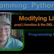Learning Python Modifying Lists Using The Pop Function And The DEL Command