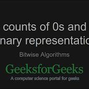 XOR Counts Of 0s And 1s In Binary Representation GeeksforGeeks
