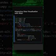 Interactive Data Visualization With Altair