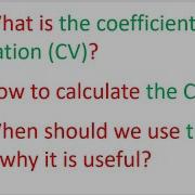 What Is The Coefficient Of Variation CV