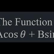 A Level Maths A1 05 Introduction To Trigonometry The Function Acos Thetha BSin Thetha