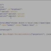 Dreamweaver CS4 Tutorial 34 Spry Validation Of A Dropdown List