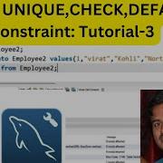 MySQL Unique Constraint Check Constraints Default Constraints Tutorial 3