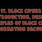 17 Block Cipher Introduction Design Principles Of Block Cipher Information Security