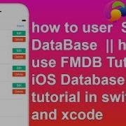 How To User SQlite DataBase FMDB Tutorial In Swift 3 And Xcode PART 2