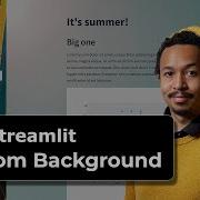 Custom Streamlit Background Image Color Gradient Through CSS