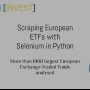 Scraping Exchange Traded Funds ETFs Information With Selenium In Python