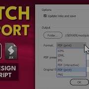 InDesign Script Batch Export