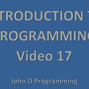 Video17 Introduction To File Input Output