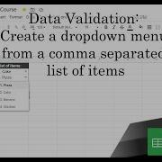 Create A Dropdown List From A Range Of Cells Google Sheets Data Validation