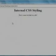 CSS Tutorial 6 Internal CSS Styling