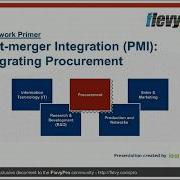 Post Merger Integration PMI Integrating Procurement