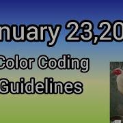 January 23 2025 Color Coding Guidelines