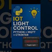IoT Light Control Python MQTT CTkinter GUI Smart Home Demo FuzzuTech Python IoT MQTT