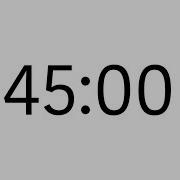 45 Minutes Countdown Timer 4K No Sound White