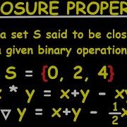 CLOSURE PROPERTY OF BINARY OPERATION
