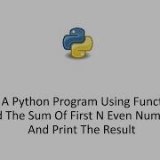 Write A Python Program Using Function To Find The Sum Of First N Even Numbers And Print The Result