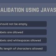 Alphabet Or Text Validation In JavaScript Limit Input Size Only Alphabets Or White Space Allowed
