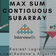 InterviewBit Solutions 01 Arrays Max Sum Contiguous Subarray Let S Crack Interviews