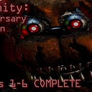 INSANITY Anniversary Edition Nights 1 6 COMPLETE FNAF Fan Games 2025