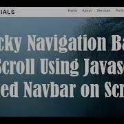 Sticky Navigation Bar On Scroll Using Javascript Fixed Navbar On Scroll