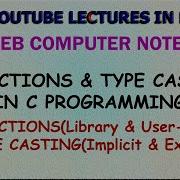 Functions In C Type Conversion In C NEB XI Computer Notes UNIT 5