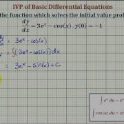Ex Solve A Basic Initial Value Problem Exponential And Trig