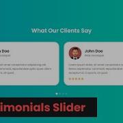 Testimonials Slider Using Html Css Swiper Js