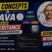 OOP Concepts In Java Master Inheritance In Selenium Framework Automation Interview Questions