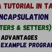 33 Encapsulation In Java Tamil Getters And Setters Advantages Example Program