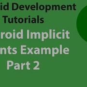 Part 2 Android Implicit Intents Tutorial