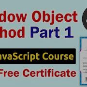 Window Object Method In JavaScript Part 1