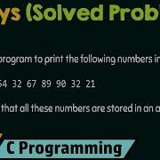 Arrays In C Solved Problem 1