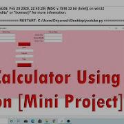 Mini Project Age Calulator In Python Tkinter 2020