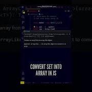 Three Cool Ways To Convert A Set Into An Array In JS Shorts Javascript Programming Coding