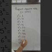 Perfect Square Numbers Shorts