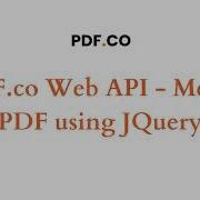 PDF Co Web API Merge PDF Using JQuery