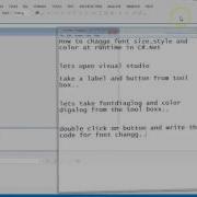 How To Change Font Size Style And Color At Runtime In C Net