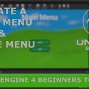 UE4 Tutorial Create A Main Menu Pause Menu