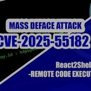 CVE 2025 55182 React2Shell Remote Code Execution RCE Mass Deface