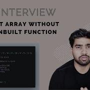 How To Sort An Array Without Using Inbuilt Function In Php Phpinterview Todospecial Phponeyearexp