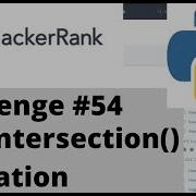 Hackerrank Python Challenge 54 Set Intersection Operation