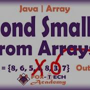 How To Find Second Smallest In Arrays In Java Second Smallest From Array Java Fox Tech