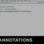 Type Annotations Swift In Sixty Seconds