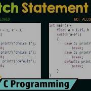 Conditionals Switch