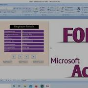 How To Create Form In Microsoft Access Form In MS Access