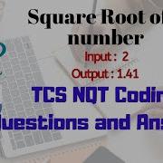 How To Find SQUARE ROOT Of A Number In JAVA TCS NQT Coding Problem Solved
